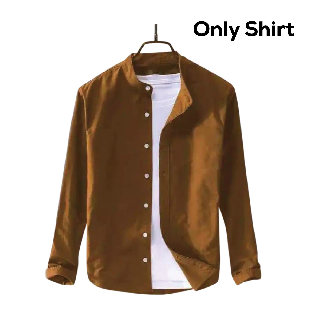 Men's Solid Colour Ban color Shirt(